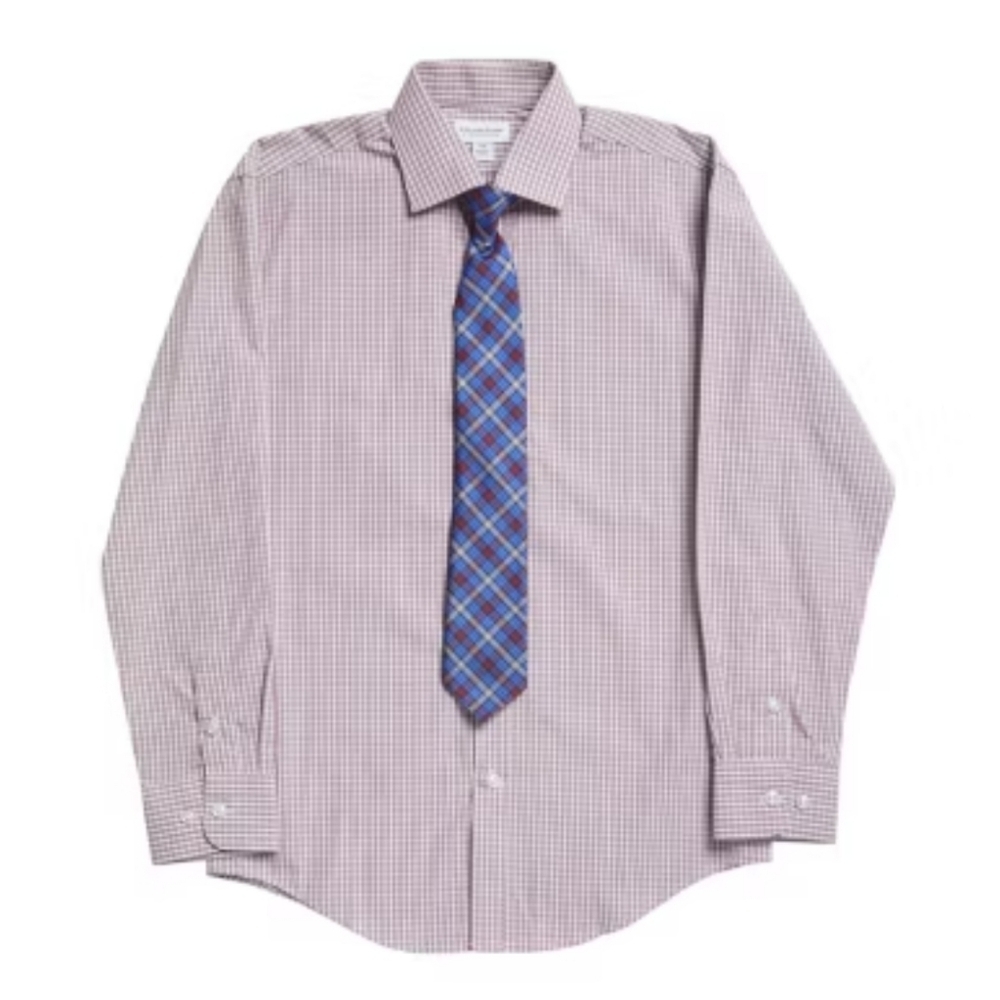 Collection By Michael Strahan Long Sleeve Shirt + Tie Set Size 20R